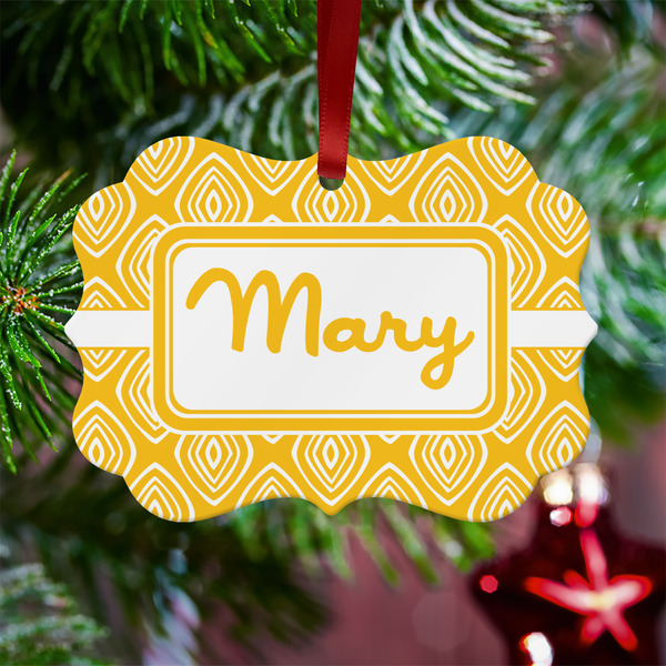 Tribal Diamond Metal Benilux Ornament - Lifestyle