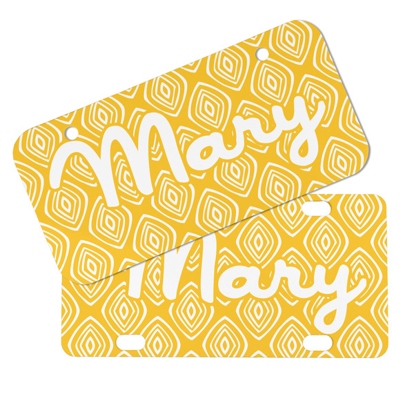 Tribal Diamond Mini License Plates - MAIN (4 and 2 Holes)