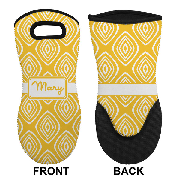 Tribal Diamond Neoprene Oven Mitt (Front & Back)