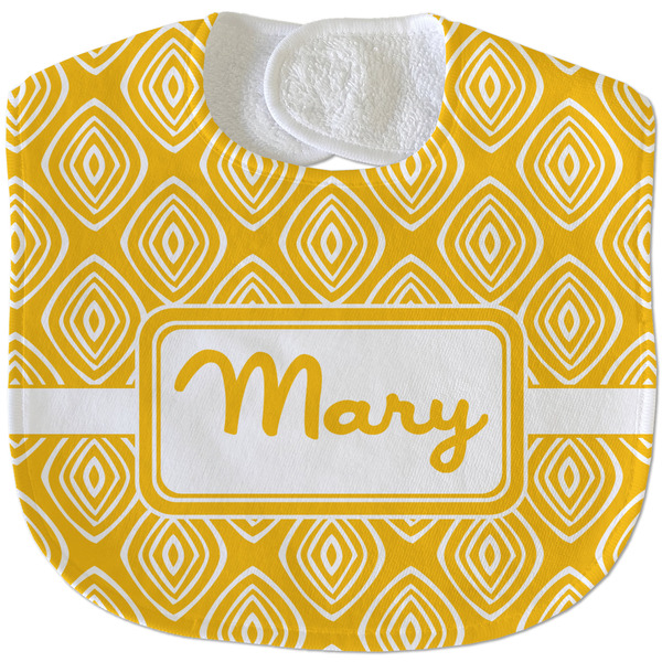 Tribal Diamond New Baby Bib - Closed and Folded