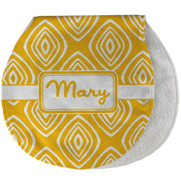 Custom Tribal Diamond Burp Pad - Velour w/ Name or Text