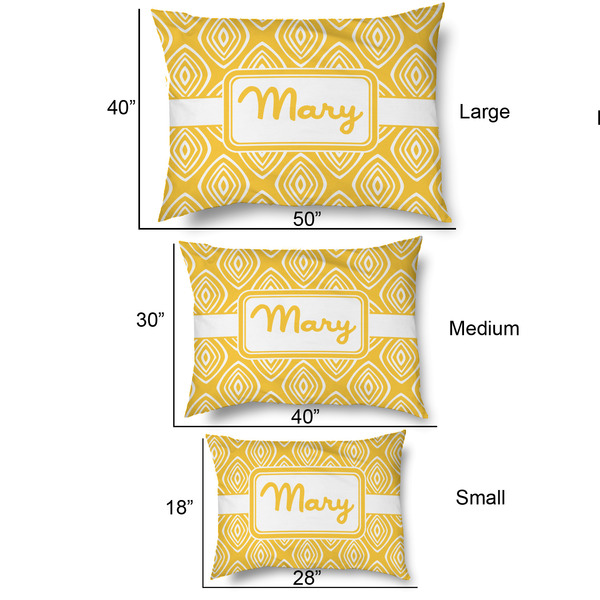 Tribal Diamond Outdoor Dog Beds - SIZE CHART