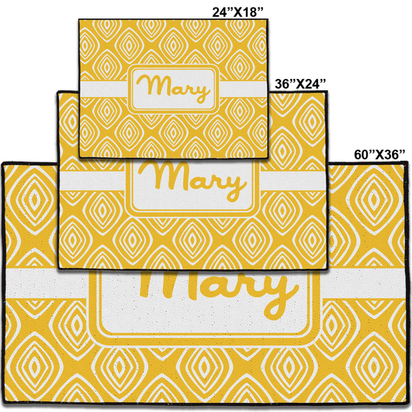 Tribal Diamond Personalized Door Mat - Group Parent IMF