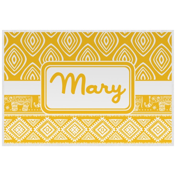 Tribal Diamond Personalized Placemat (Back)