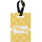 Tribal Diamond Plastic Luggage Tag - Rectangular w/ Name or Text