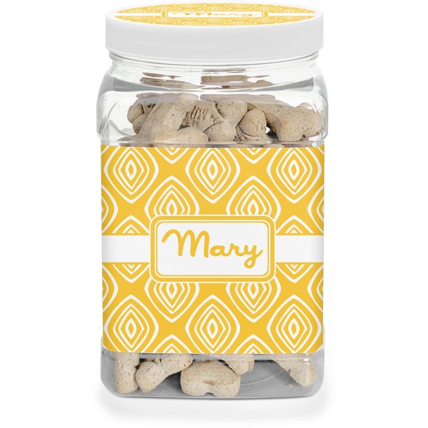 Custom Tribal Diamond Dog Treat Jar (Personalized)