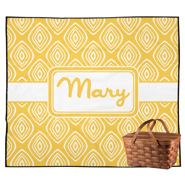 Custom Tribal Diamond Outdoor Picnic Blanket (Personalized)
