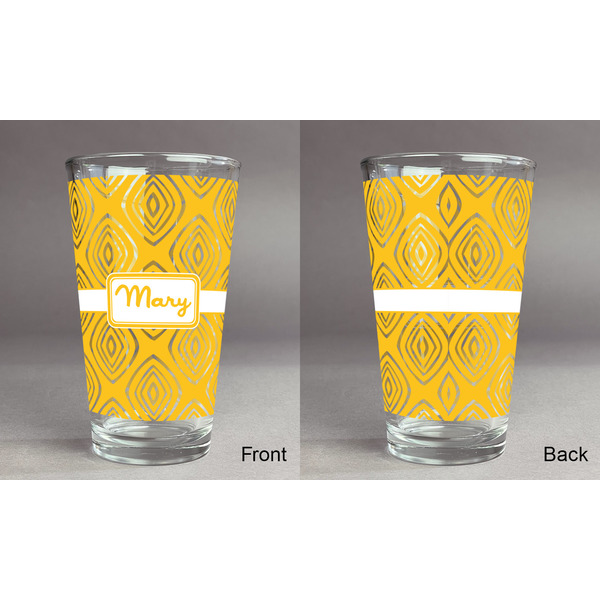 Tribal Diamond Pint Glass - Full Fill w Transparency - Approval