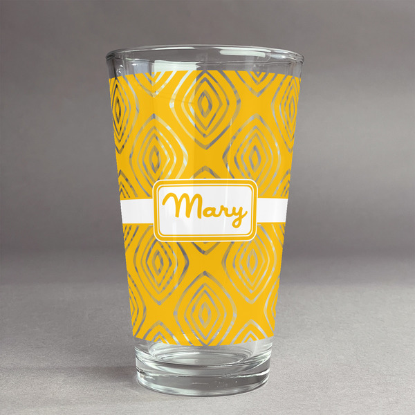 Custom Tribal Diamond Pint Glass - Full Print (Personalized)