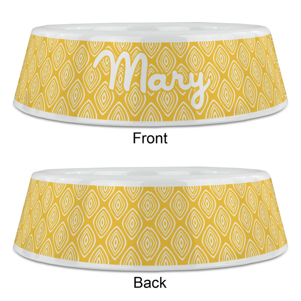 Tribal Diamond Plastic Pet Bowls - Large - APPROVAL