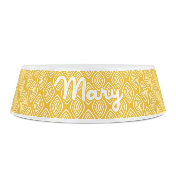 Tribal Diamond Plastic Pet Bowls - Small - FRONT