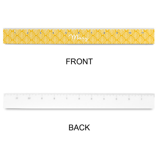 Tribal Diamond Plastic Ruler - 12" - APPROVAL