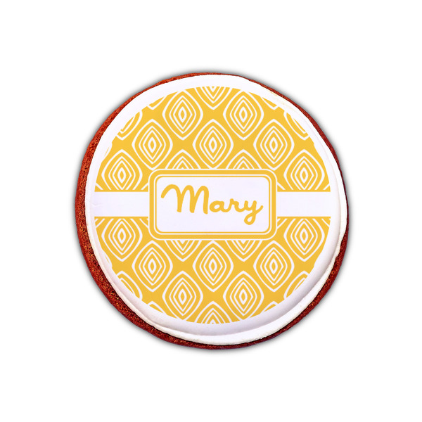 Tribal Diamond Printed Icing Circle - XSmall - On Cookie