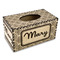 Tribal Diamond Rectangle Tissue Box Covers - Wood - Front