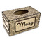 Tribal Diamond Wood Tissue Box Cover - Rectangle (Personalized)