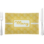 Tribal Diamond Rectangular Glass Lunch / Dinner Plate - Single or Set (Personalized)