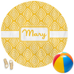 Tribal Diamond Round Beach Towel (Personalized)