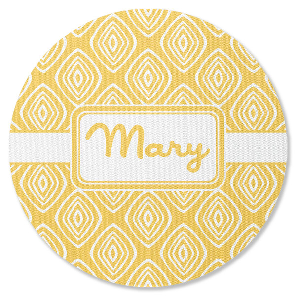 Tribal Diamond Round Coaster Rubber Back - Single