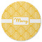 Tribal Diamond Round Rubber Backed Coaster (Personalized)