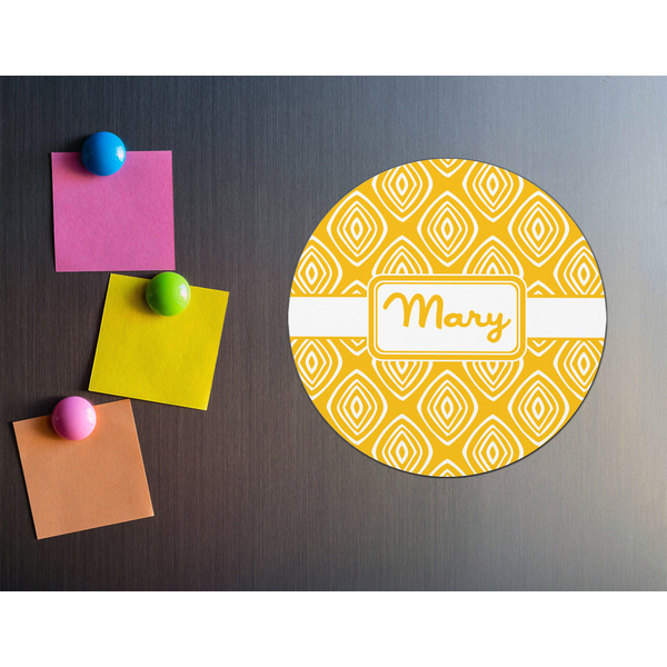 Tribal Diamond Round Fridge Magnet - LIFESTYLE