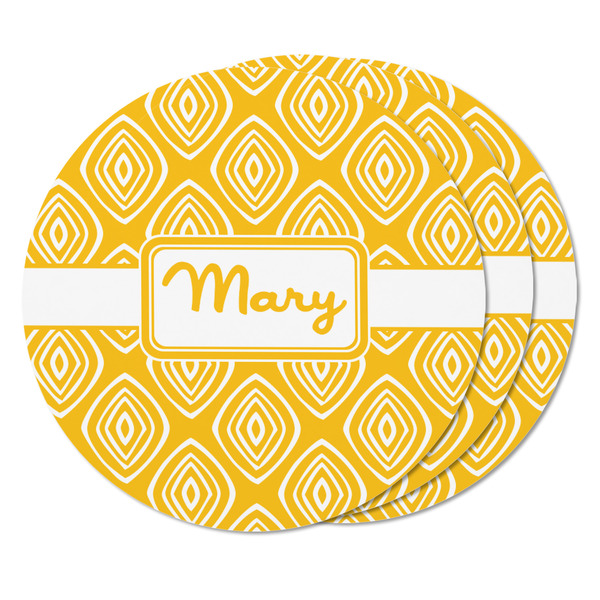 Tribal Diamond Round Fridge Magnet - THREE