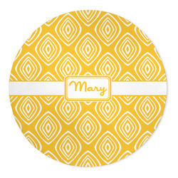 Tribal Diamond 5' Round Indoor Area Rug (Personalized)