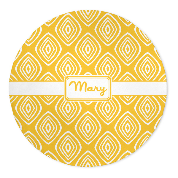 Custom Tribal Diamond 5' Round Indoor Area Rug (Personalized)