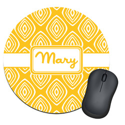 Tribal Diamond Round Mouse Pad (Personalized)