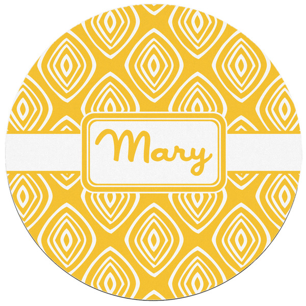 Tribal Diamond Round Mousepad - APPROVAL