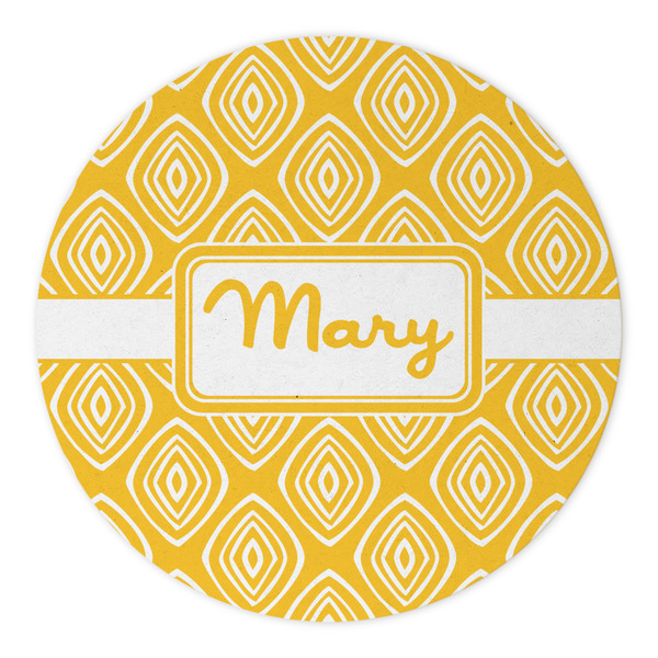 Tribal Diamond Round Paper Coaster - Approval