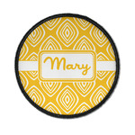 Tribal Diamond Iron On Round Patch w/ Name or Text