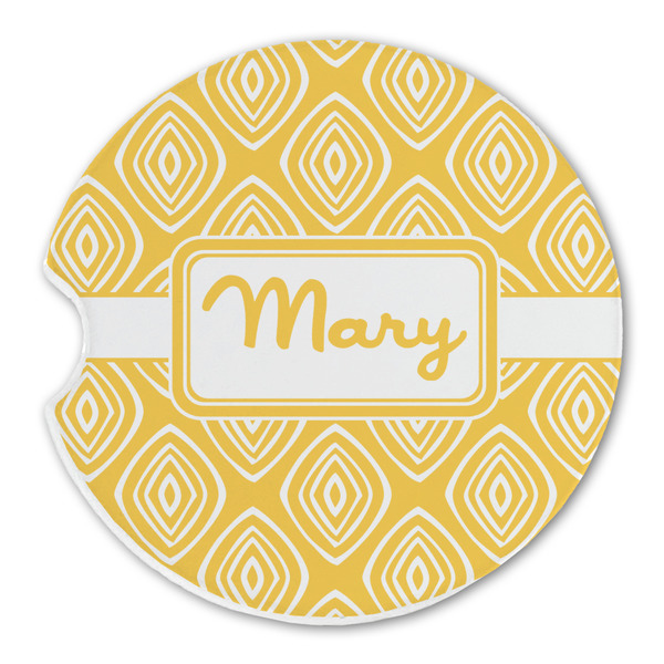 Tribal Diamond Sandstone Car Coaster - Single