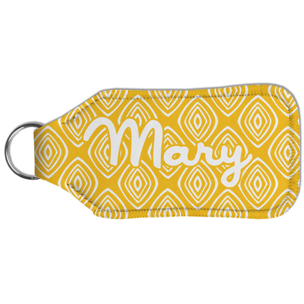 Tribal Diamond Sanitizer Holder Keychain - Large (Back)