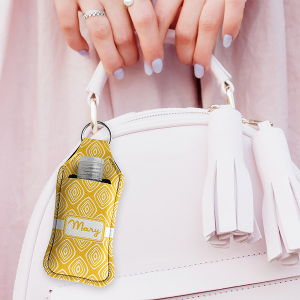 Tribal Diamond Sanitizer Holder Keychain - Large (LIFESTYLE)