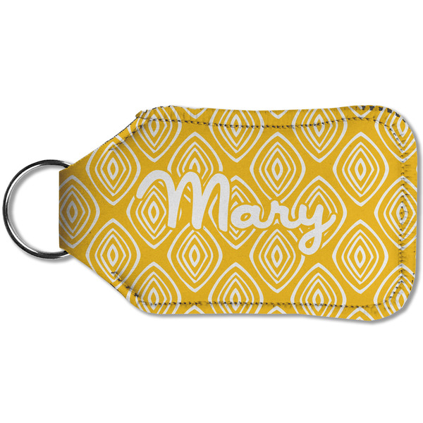 Tribal Diamond Sanitizer Holder Keychain - Small (Back)