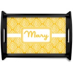 Tribal Diamond Black Wooden Tray - Small (Personalized)