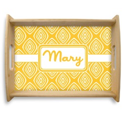 Tribal Diamond Natural Wooden Tray - Large (Personalized)