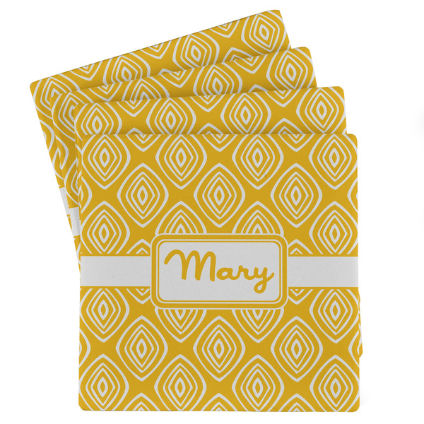 Custom Tribal Diamond Absorbent Stone Coasters - Set of 4 (Personalized)