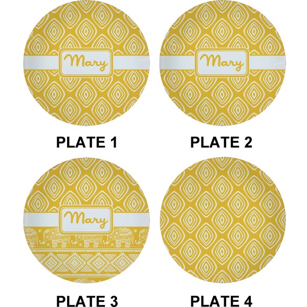 Tribal Diamond Set of Appetizer / Dessert Plates (Approval)