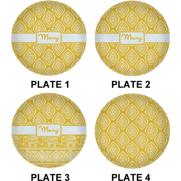 Tribal Diamond Set of Lunch / Dinner Plates (Approval)