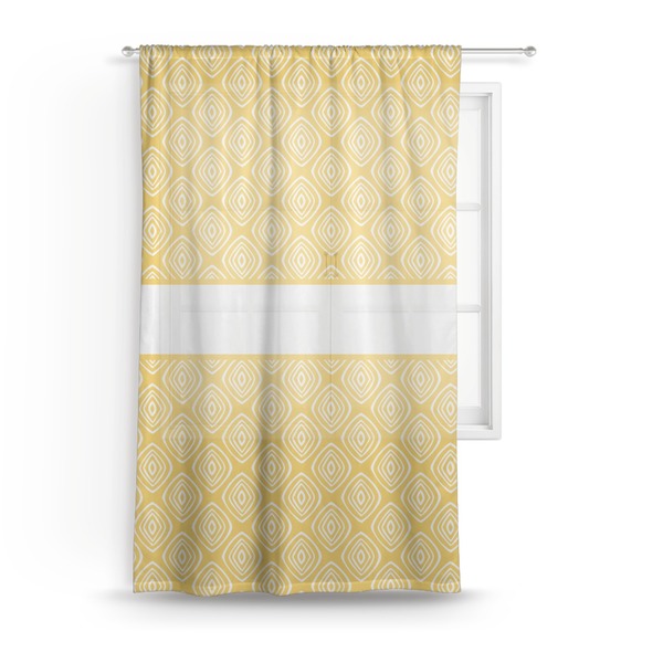 Custom Tribal Diamond Sheer Curtain - 50"x84"