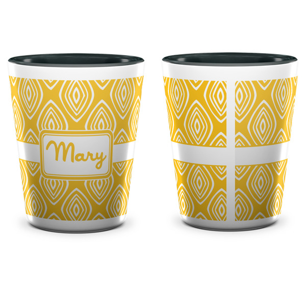 Tribal Diamond Shot Glass - Two Tone - APPROVAL