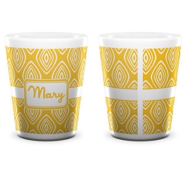 Tribal Diamond Shot Glass - White - APPROVAL