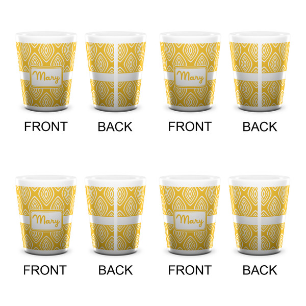 Tribal Diamond Shot Glass - White - Set of 4 - APPROVAL