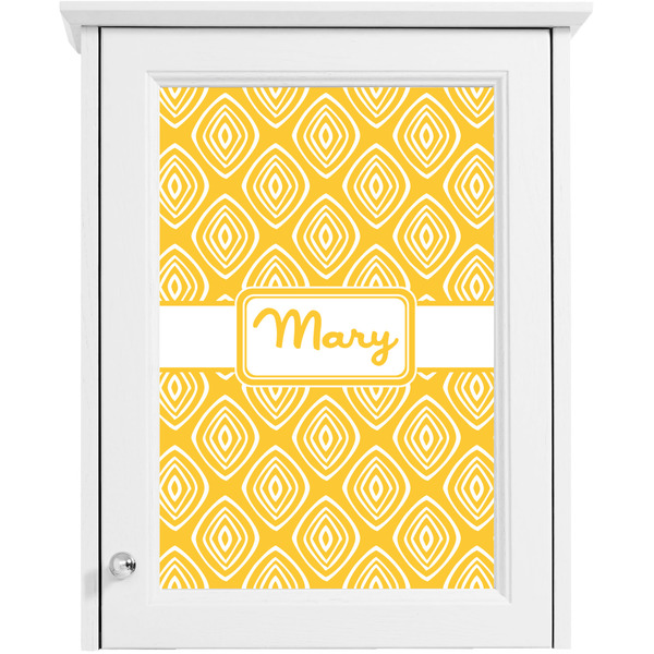 Tribal Diamond Single White Cabinet Decal