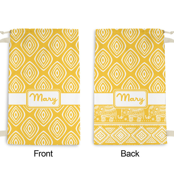 Tribal Diamond Small Laundry Bag - Front & Back View