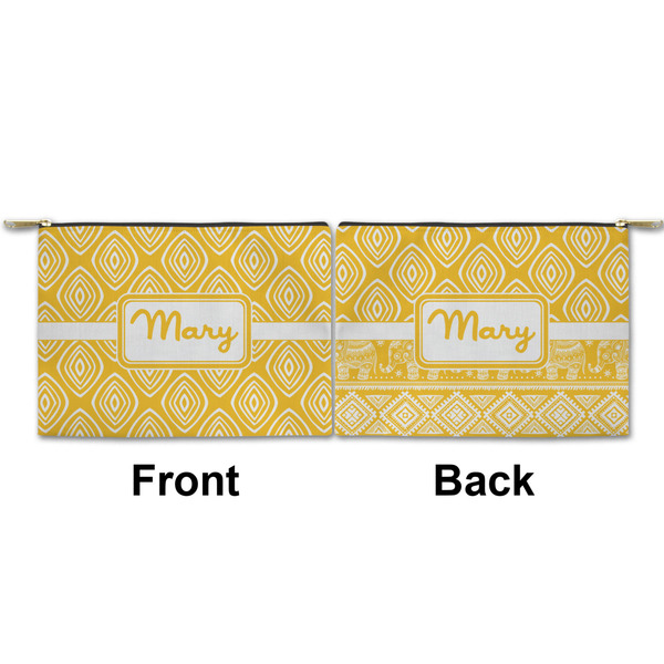 Tribal Diamond Small Zipper Pouch Approval (Front and Back)