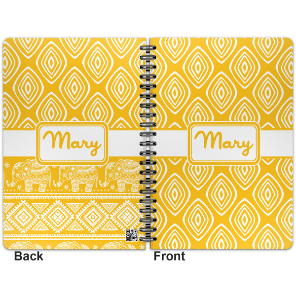 Tribal Diamond Spiral Journal 7 x 10 - Apvl