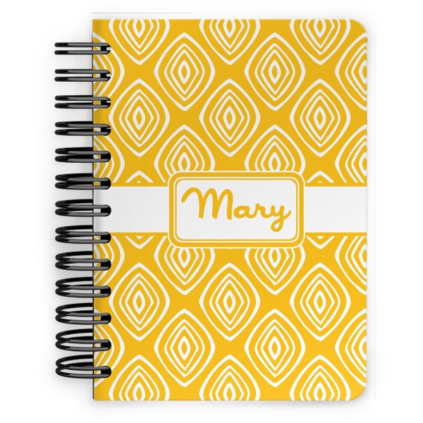 Custom Tribal Diamond Spiral Notebook - 5x7 w/ Name or Text