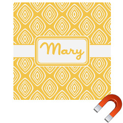 Tribal Diamond Square Car Magnet - 6" (Personalized)